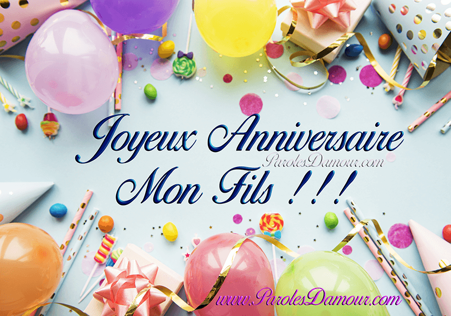 image et texte pour article joyeux anniversaire mon fils